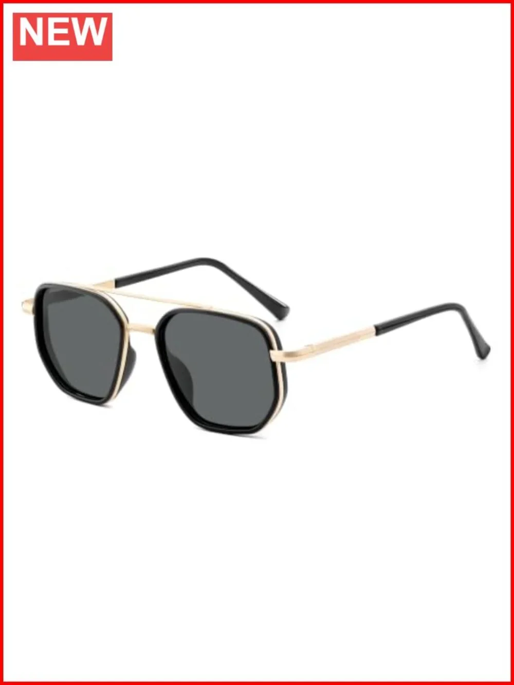 Retro Polarized Aviator Sunglasses Women Men Square Tangle Free Hair UV400